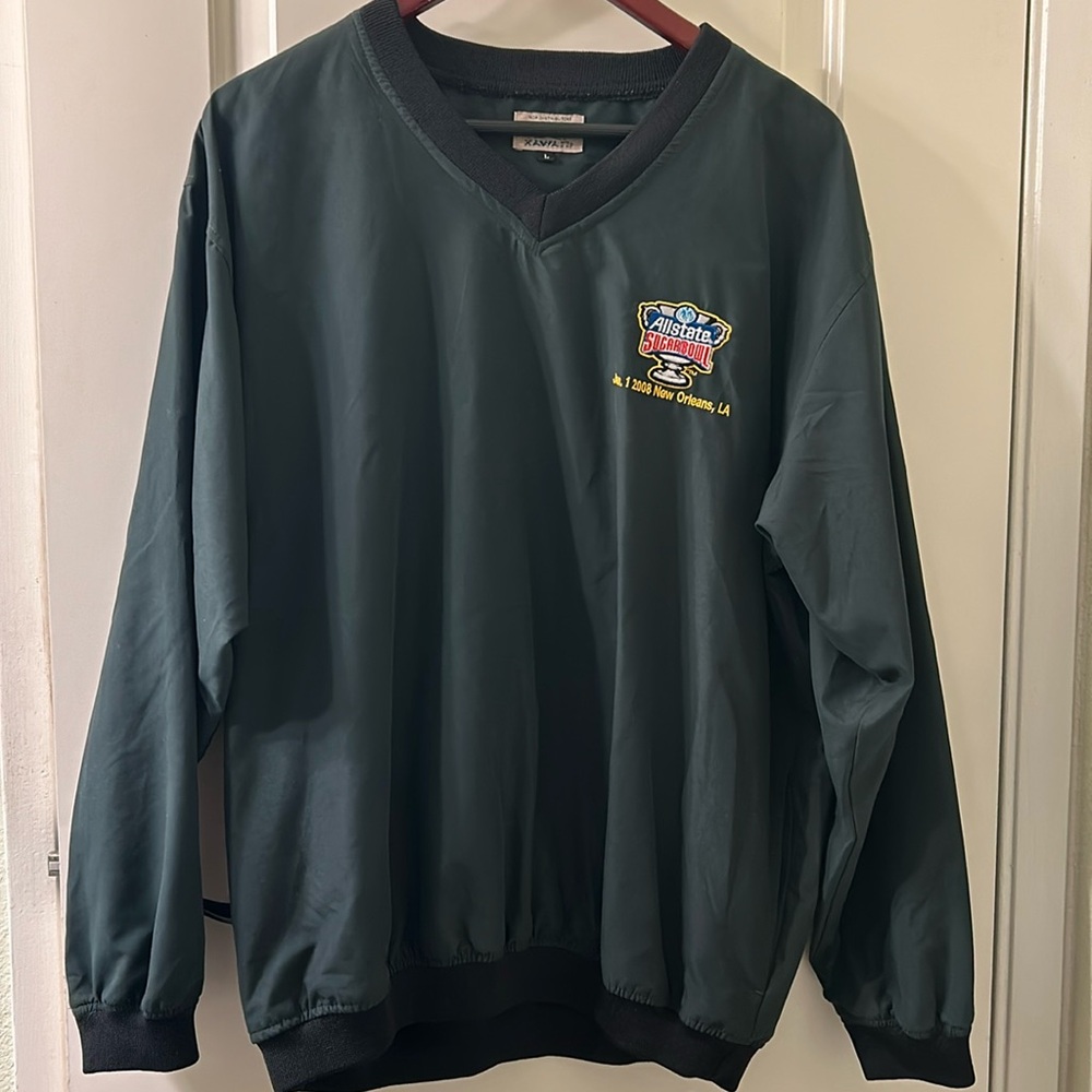 UNIVERSITY OF HAWAII UH 2008 Sugar Bowl Windbreaker Green Men’s Pullover Sz L